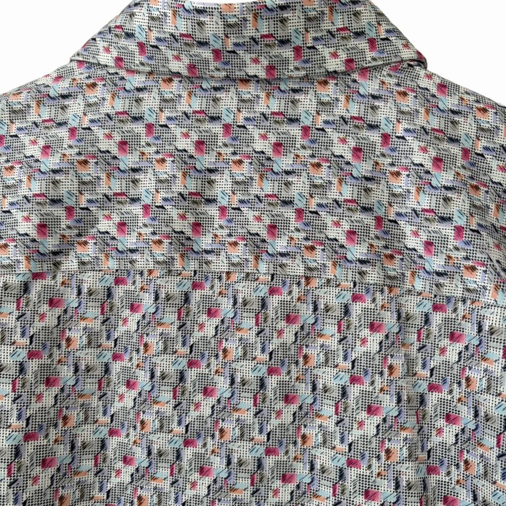 NWT Robert Graham Sz L Cotton Medina Multi Colored Button Up Long Sleeve Shirt - Picture 4 of 13